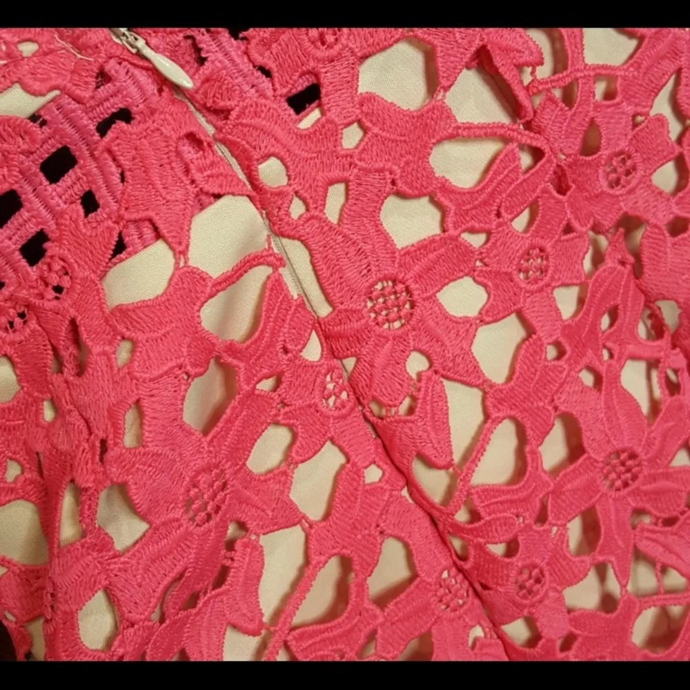 🎉HP🎉Lovers + Friends Hot Pink Bellini Lace Dress - Picture 5 of 11